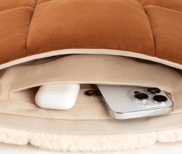 Alt view image 5 of 5 - Comfyable Puffy Laptop Sleeve 13 14 15 Inch for Women, Compatible with MacBook Air M4 2025 & MacBook Pro 2024, Soft Fluffy Plush Furry Sherpa Pillow Case for Computer