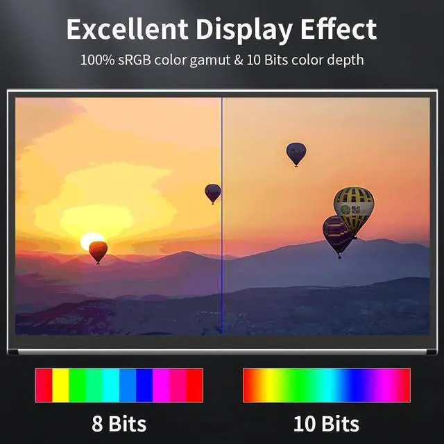 Alt view image 3 of 5 - Portable Monitor 4k 18.4 Touchscreen,3840 x 2160 10bitsAnti-Glare,Optical Bonding,MPP Stylus Pen Compatible,Laptop External Screen HDR Eye Care Gaming Computer Display for Laptop