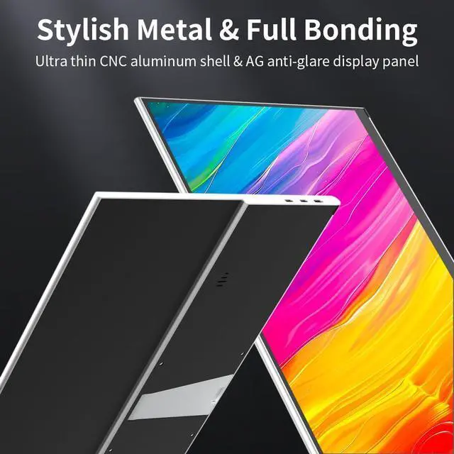 Alt view image 4 of 5 - Portable Monitor 4k 18.4 Touchscreen,3840 x 2160 10bitsAnti-Glare,Optical Bonding,MPP Stylus Pen Compatible,Laptop External Screen HDR Eye Care Gaming Computer Display for Laptop