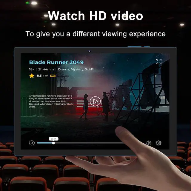 Alt view image 4 of 5 - CUPEISI Android 15 Tablet 10.1 Inch 2 in 1 Tablets with Keyboard/Mouse/Case/Stylus, 8GB RAM+64GB ROM (Max 1TB), 1.8Ghz Quad-core Processor, 1280 * 800 IPS HD Touch Screen, 2.4G/5G Wifi6 BT 5.0 Tablet