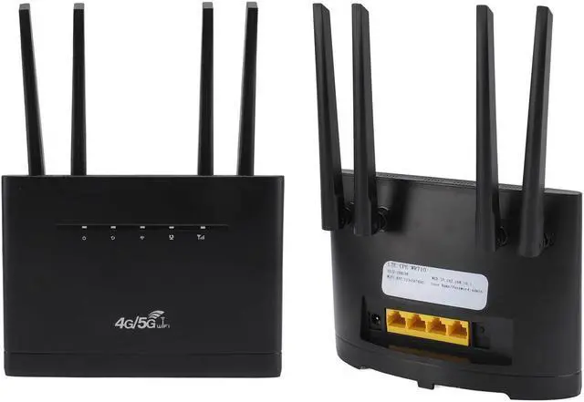 Alt view image 2 of 5 - Generic 4G LTE Wireless Router, 802.11b/g/n,4 Gigabit LAN Ports, Mobile WiFi Hotspot Router with SIM Card Slot for Wireless Internet, Gigabit, Supports Guest WiFi, Generics1r38wy4au