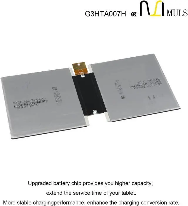 Alt view image 3 of 5 - MULS G3HTA003H Replacement Battery for Microsoft MSK-1645 Surface 3 10.8" Surface 3 1645 Tablet G3HTA004H G3HTA007H Installation Tools 3.78V 7270mAh 27.5Wh