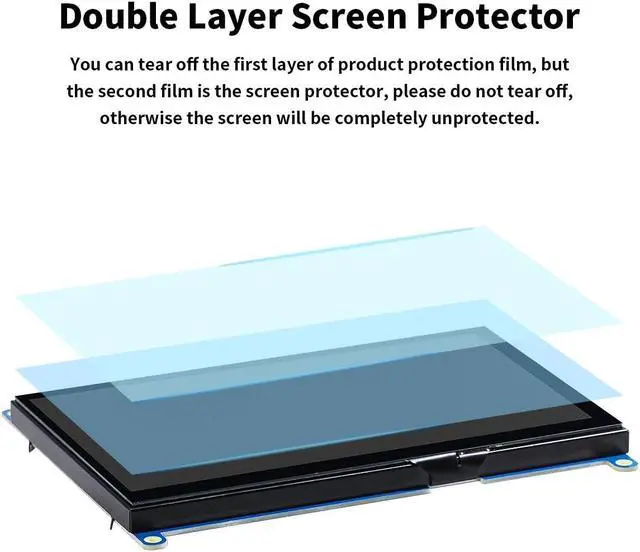 Alt view image 5 of 5 - CUQI 7 Inch Mini LCD Screen HD IPS 1024x600 Display, Mini HDMI Monitor for Raspberry Pi 5/4/3, PC, Windows, Xbox