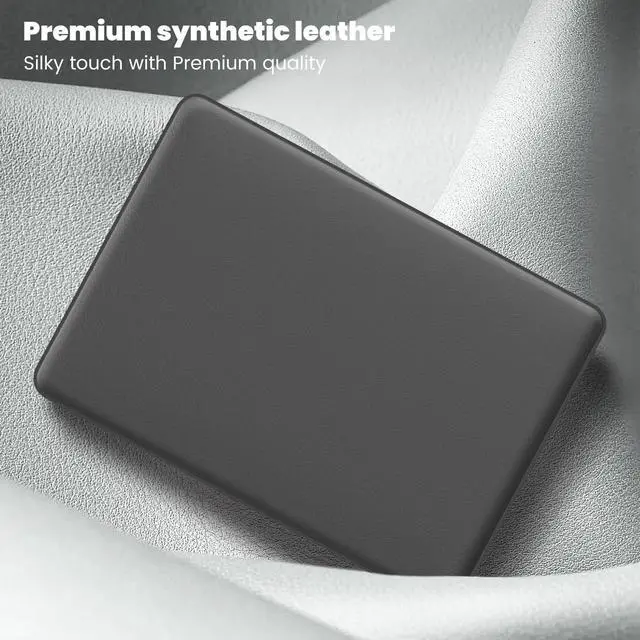 Alt view image 3 of 5 - MEEgoodo for MacBook Air 13 inch Case 2021 2020 2019 2018, Kickstand Cover Fit Model A2337 M1 A2179 A1932, PU Leather Laptop Hard Shell with TPU Keyboard & Webcam Cover & OTG Adapter,Gray