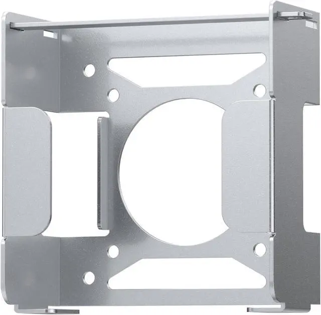 Main image of Fasgear Mac Mini M4 Vesa Mount Pure Aluminum, Under Desk Mounting Bracket for Monitors with Anti-Theft Function, Metal Wall Mounted VESA Compatible with Mac Mini M4 Pro 2024(Silver)