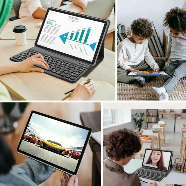 Alt view image 5 of 5 - MSLSTM 2025 Latest 11 inch Tablet Android 14 Tablets 18GB RAM 128GB ROM+1TB TF Expand, 2K Display, T616 CPU,5+13+5MP Camera, 5G WiFi,4 Speakers, with Keyboard,case, Pen
