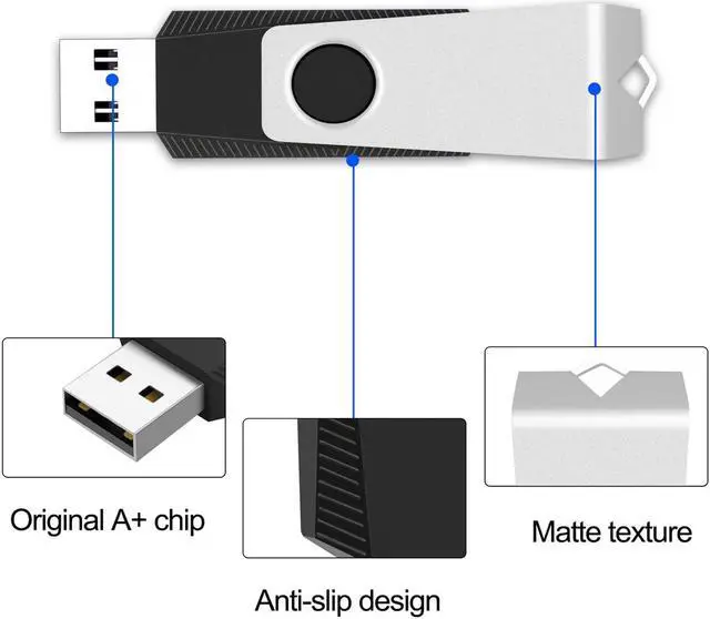 Alt view image 3 of 5 - EASTBULL 50 Pack of Flash Drives Bulk 4GB USB 2.0 Flash Drives Pack 4GB USB Drives Bulk Thumb Drives with 50 Strings and Labels