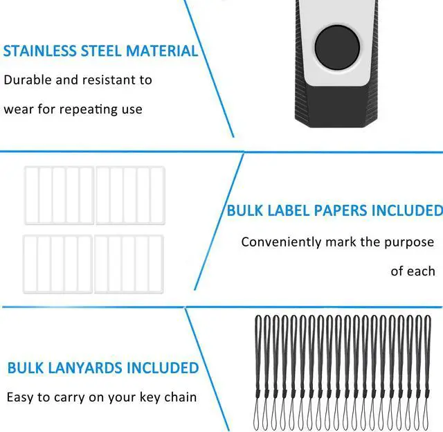 Alt view image 4 of 5 - EASTBULL 50 Pack of Flash Drives Bulk 4GB USB 2.0 Flash Drives Pack 4GB USB Drives Bulk Thumb Drives with 50 Strings and Labels