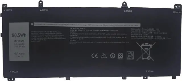 Main image of NBULBL VG661 Laptop Battery Replacement for Dell Alienware X14 R1 Alienware X14 R2 Series Notebook 0GD3C9 GD3C9 0V4N84 V4N84 31CP5/46/95-2 11.4V 80.5Wh
