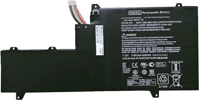Main image of HBFVG OM03XL 863167-171 863167-1B1 863280-855 HSN-I04C HSTNN-IB70 HSTNN-IB7O Laptop Battery Replacement for HP EliteBook x360 1030 G2 Series (11.55V 57Wh)(16mm)