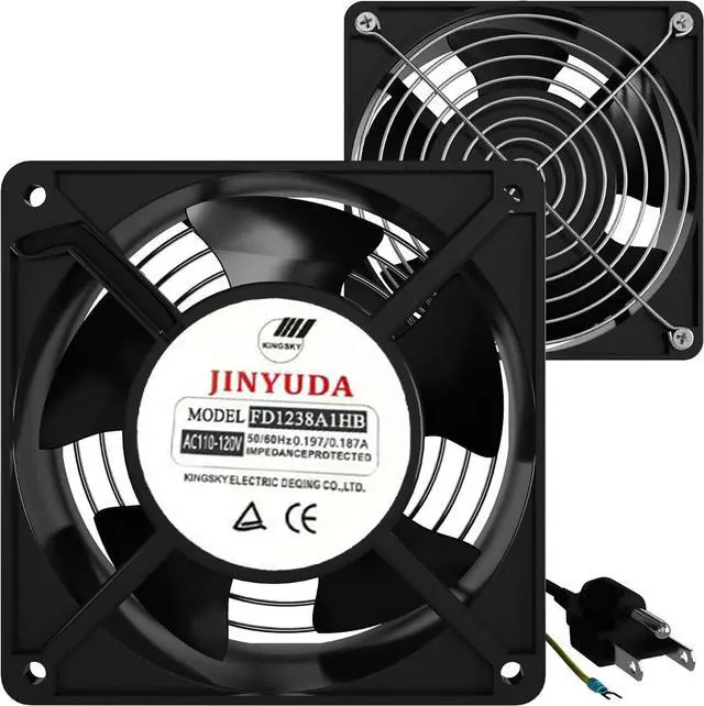 Alt view image 4 of 5 - 9U Wall Mount Server Cabinet Network Rack Enclosure Locking Glass Door with Network Cabinet Fan 2pc Kit