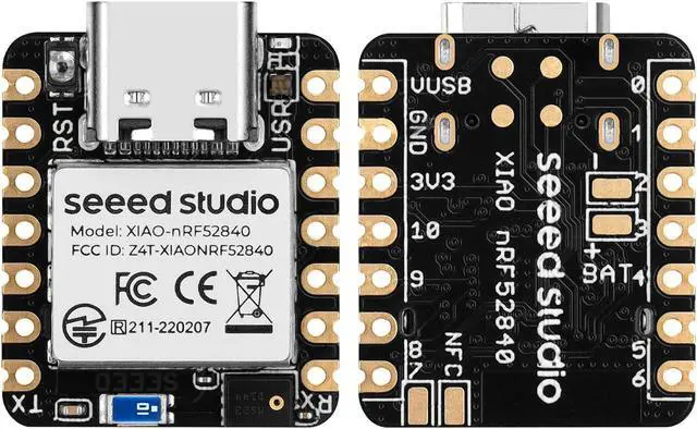 Alt view image 2 of 5 - 3 Pack XIAO nRF52840 Sense Development Board - BLE 5.0 Wireless Microcontroller with IMU & Microphone for TinyML TensorFlow Lite Projects, Support Arduino CircuitPython Embedded Machine Learning