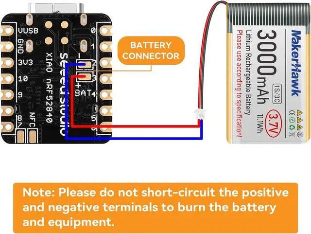 Alt view image 3 of 5 - 3 Pack XIAO nRF52840 Sense Development Board - BLE 5.0 Wireless Microcontroller with IMU & Microphone for TinyML TensorFlow Lite Projects, Support Arduino CircuitPython Embedded Machine Learning