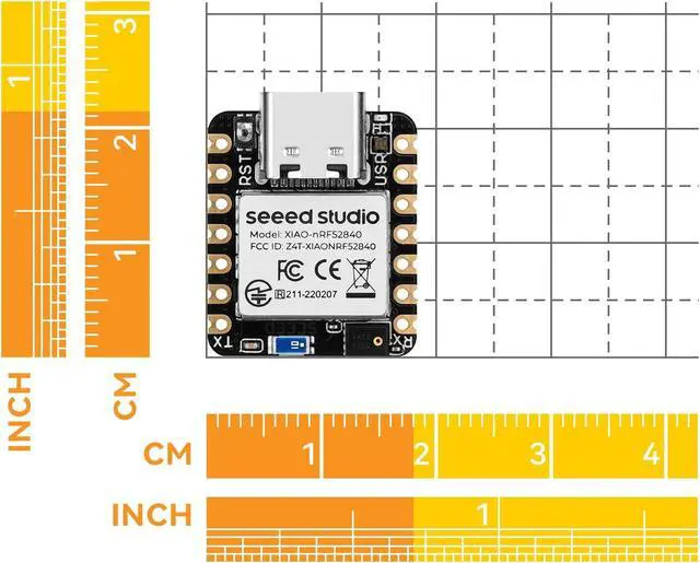 Alt view image 4 of 5 - 3 Pack XIAO nRF52840 Sense Development Board - BLE 5.0 Wireless Microcontroller with IMU & Microphone for TinyML TensorFlow Lite Projects, Support Arduino CircuitPython Embedded Machine Learning