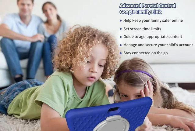 Alt view image 4 of 5 - NOBKLEN Kids Tablet 10 Inch, Android 13 Tablet 4GB+64GB 8-Core CPU WiFi 6 12H Battery Life Parental Control 1280 * 800 HD Display Dual Cameras Shockproof Case Pre-Installed Educational Apps