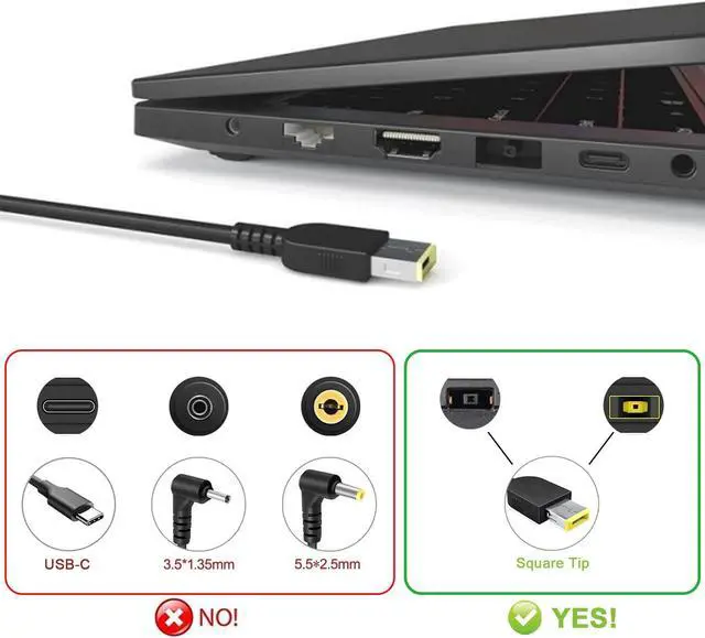 Alt view image 3 of 5 - Newest Slim 20V 11.5A 230W Legion 5 Charger Fit for Lenovo Legion 5 7 Y540 Y545 Y730 Y740 Y900 Y910 Y7000 Lenovo Thinkpad P51 P52 P53 P71 P72 P73 ADL230NLC3A ADL230NDC3A 01FR046 01FR044 AC Adapter