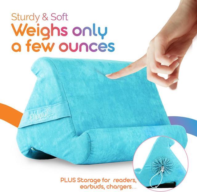 Alt view image 3 of 5 - Flippy Tablet Pillow Stand - Cushion Tablet Stand & Holder, Bed Support for Lap and Desk, Compatible with Phone & Book Reading: Kindle, iPad Pro, iPhone & Samsung - I Wanna Go to Miami