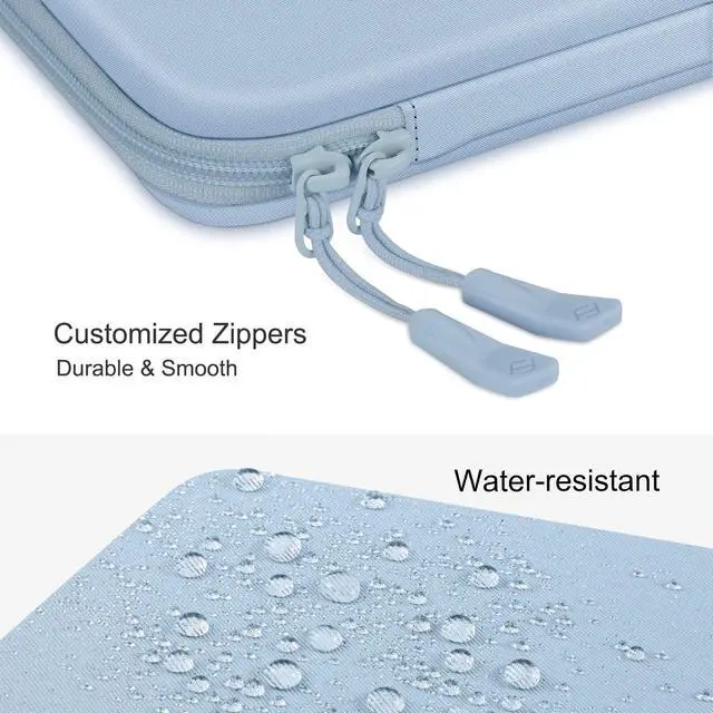 Alt view image 5 of 5 - FINPAC 13-inch Hard Laptop Sleeve Case Ice Blue + Travel Electronic Bag Pink