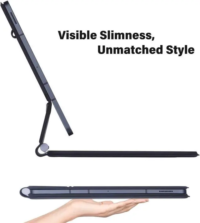 Alt view image 2 of 5 - DUNNO Keyboard Case for Samsung Galaxy Tab 12.4 Inch S10+ Plus/S9+ Plus/S9 FE+/S8+ Plus/S7 FE/S7+ Plus, Magnetic Keyboard Case with Floating Cantilever Stand, Multi-Touch Trackpad, Backlit (Black)