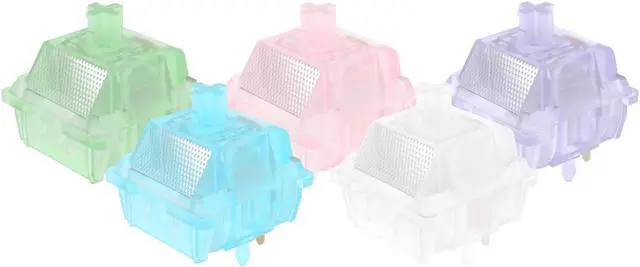 Main image of DUROCK Sea Glass Switches, Linear Switch 62g Full Nylon Housing P3+ Stem RGB Pre-Lubed Keyboard Switch (Sea Glass Switches Purple, 90pcs)