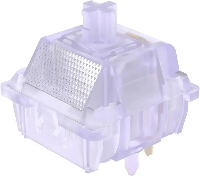 Alt view image 2 of 5 - DUROCK Sea Glass Switches, Linear Switch 62g Full Nylon Housing P3+ Stem RGB Pre-Lubed Keyboard Switch (Sea Glass Switches Purple, 90pcs)