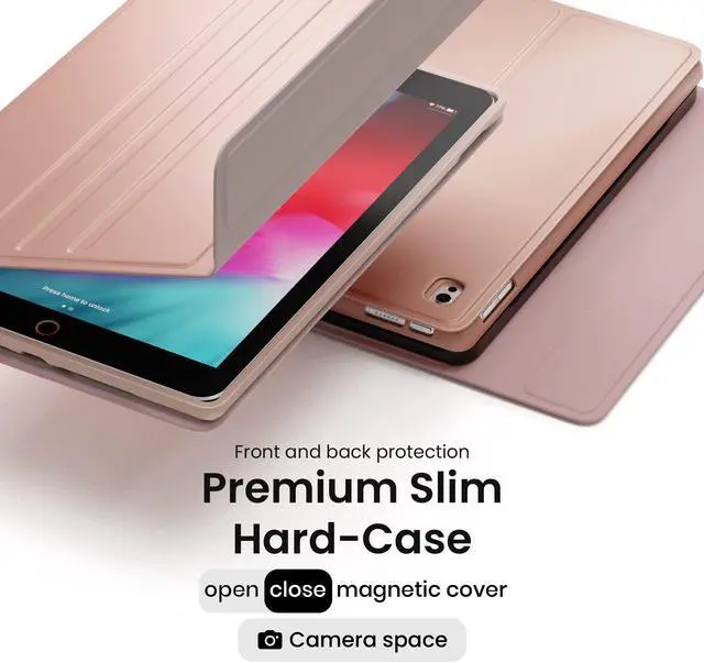 Alt view image 4 of 5 - EVEO iPad Case with Keyboard 10.2'' - iPad 9th Generation Case with Keyboard - for iPad Case 9th Generation/8th Gen/7th iPad Keyboard case 9th Generation iPad case, Built-in Pencil Holder-Rose Gold