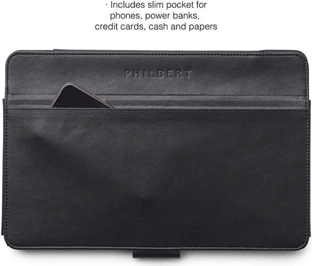 Alt view image 5 of 5 - Philbert Danish Design 4-in-1 Laptop Sun Shade Lux Hood - Screen Shade, Privacy Screen, Heat Protection, Contrast Enhancement - Fits 12"/13"/14" Laptops, Self-Standing Cover with Pocket - Red