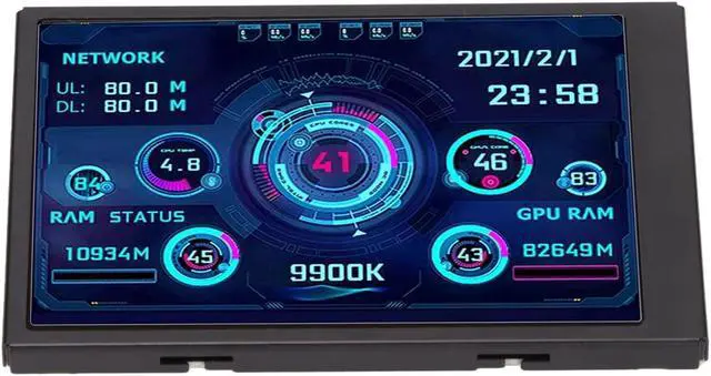 Main image of EBTOOLS 3.5in USB Mini Screen,AIDA64 PC CPU Data Monitor PC Sensor Panel Display Temperature Monitor,Horizontal Vertical Screen,Computer Temp Monitor