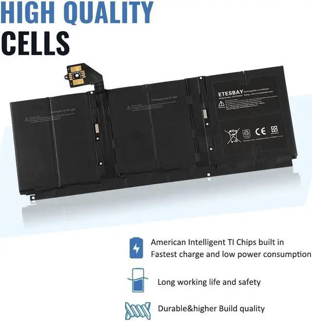 Alt view image 3 of 5 - ETESBAY G3HTA038H Laptop Battery Replacement for Microsoft Surface Pro 5th Model 1796/2017 Surface Pro 6 Model 1807/1809/1796/2018 Core i5 i7 m3 FJU-00001 FKG-00001 FKJ-00001 Series DYNM02 with Tools