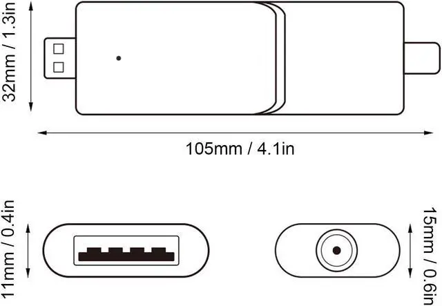 Alt view image 5 of 5 - USB TV Tuner, HDTV Mate ATSC3.0 4K HDR Memory Card DVR, HDTV Tuner Portable USB 3.0 TV Tuner Stick for Android Smart TVs, Cell Phones, Tablets, and Car Players