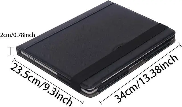 Alt view image 2 of 5 - Compatible with Air Case 13 Inch Case, PU Leather Air Case Fits for Model M1 A2337 A2179 A1932 2018-2021, with Kickstand Vents Pocket and Pen Holder