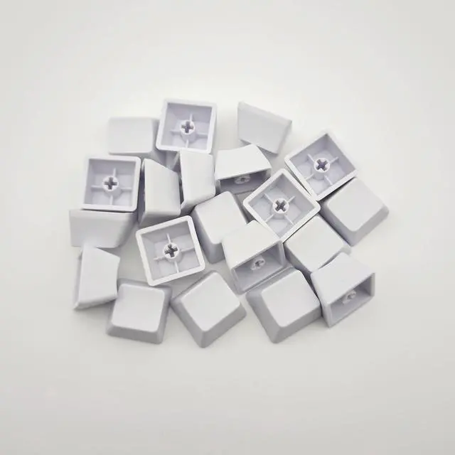 Alt view image 2 of 5 - Elacgap OEM Profile White Blank Keycaps PBT Material 1U R4 Keycap for MX switches Mechanical Keyboard (White, 100pcs)