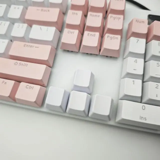 Alt view image 3 of 5 - Elacgap OEM Profile White Blank Keycaps PBT Material 1U R4 Keycap for MX switches Mechanical Keyboard (White, 100pcs)