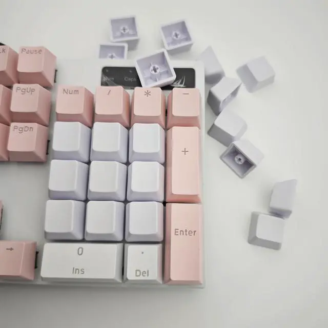 Alt view image 4 of 5 - Elacgap OEM Profile White Blank Keycaps PBT Material 1U R4 Keycap for MX switches Mechanical Keyboard (White, 100pcs)