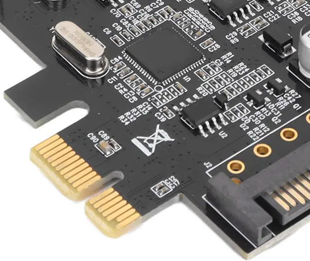 Alt view image 5 of 5 - PCIE Expansion Card, PCI Express to Port PS/2 Expansion Card, PS/2 Keyboard and Mouse Port Expansion Card Without USB Port, SATA Power Interface, for