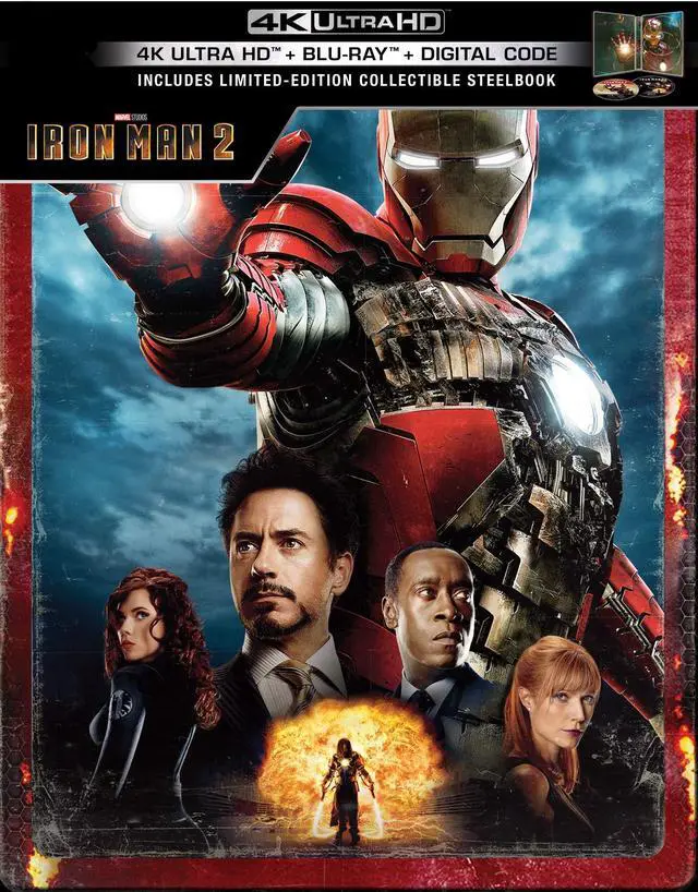 Main image of Iron Man 2 4K Limited Edition Steelbook (4K Ultra/Blu-Ray/Digital)