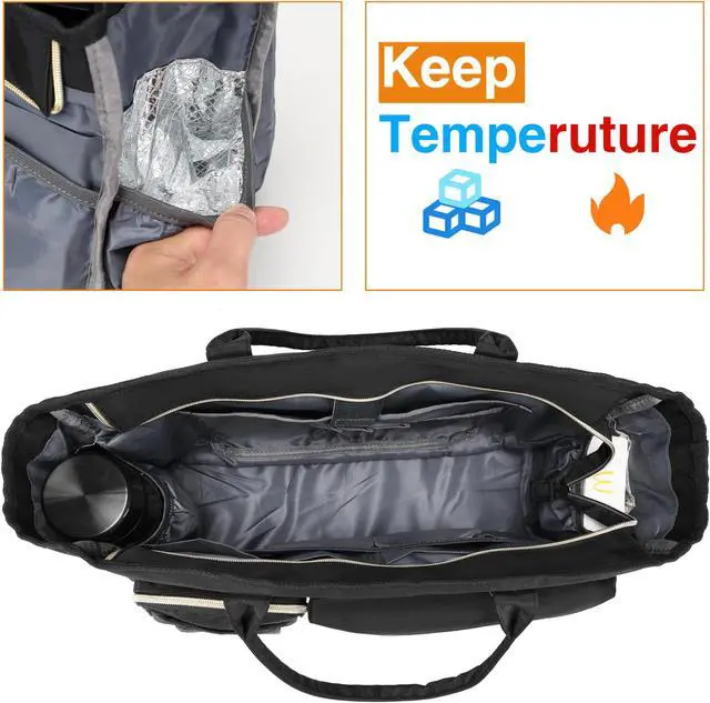 Alt view image 4 of 5 - Rabjen Nurse Tote Bag for Work with Padded 15.6" Laptop Sleeve, Medical Supplies Shoulder Bag for Home Health Care