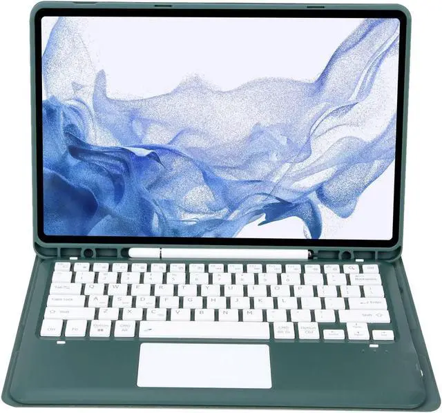 Alt view image 5 of 5 - AnMengXinLing Keyboard Case for iPad Air 6th Generation 11 inch/iPad Air 5th / 4th Gen with Pencil Holder, Soft TPU Back Cover with Detachable Touchpad Keyboard for iPad Air6/Air5/Air4, Teal