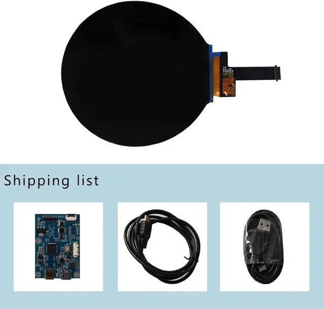 Alt view image 4 of 5 - FanyiTek 4" 4 inch 720x720 300nit IPS MIPI LCD Round Screen and Micro HDMI Controller Board 31 pins,for AIDA64 CPU GPU Computer PC Case