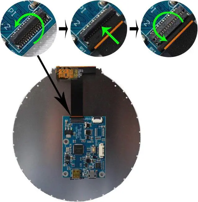 Alt view image 3 of 5 - FanyiTek 4" 4 inch 720x720 300nit IPS MIPI LCD Round Screen and Micro HDMI Controller Board 31 pins,for AIDA64 CPU GPU Computer PC Case