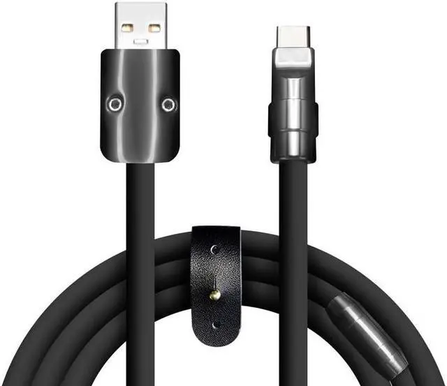 Main image of GentsStride Black Chubby - Special Black Samurai Edition Durable Fast Charging Cable 240W USB Type-C Cables Ultra-Thick Silicone Phones Tablets Cord, Black Plus, USB A to Type C, 13.1FT