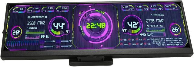 Main image of GOWENIC PC Temperature Display Screen, 12.7 4K 120Hz FHD PC Sensor Panel Display, for Aida64 Sub CPU GPU Display LCD Mini Monitor for for Windows, Laptop, Desktop