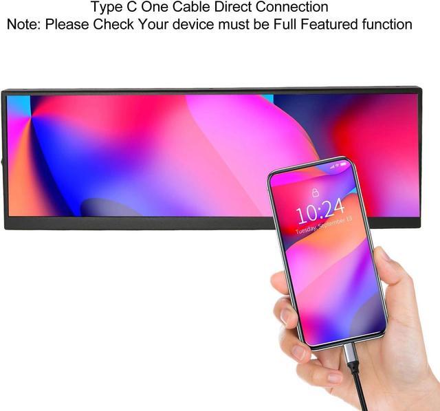 Alt view image 5 of 5 - GOWENIC PC Temperature Display Screen, 12.7 4K 120Hz FHD PC Sensor Panel Display, for Aida64 Sub CPU GPU Display LCD Mini Monitor for for Windows, Laptop, Desktop