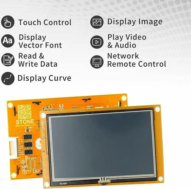 Alt view image 4 of 5 - 5 Inches HMI Smart TFT LCD Touch Screen Display Module 800 * 480 RS232/TTL UART Port with TFT Touch Screen and 1GHz CPU for Arduino R3/Mega2560 ESP32 8266 STM32