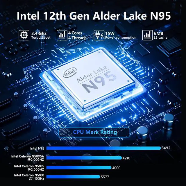 Alt view image 2 of 5 - FUNYET Gaming Laptop, 16 inch Laptop Computer 2025 with Win 11 Pro, 8GB RAM 256GB SSD, Int 12th Gen N95 Processor(up to 3.4GHz), Backlit Keyboard, Bluetooth, Mini HDMI, FHD 1920 * 1200