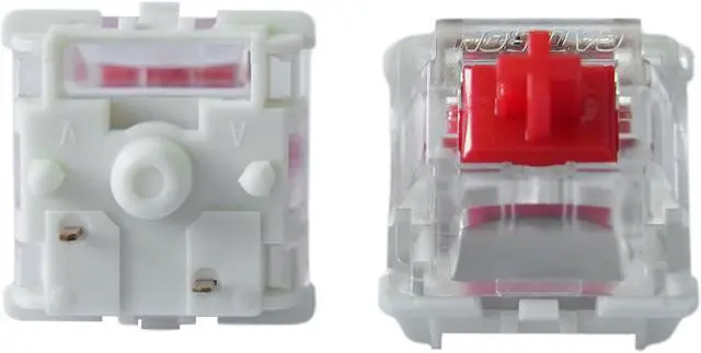 Main image of GATERON Jupiter Red Keyboard Switches, Linear 45gf RGB LED 5 Pin Factory Pre-lubed Key Switches for MX Mechanical Keyboard(Red,110PCS)