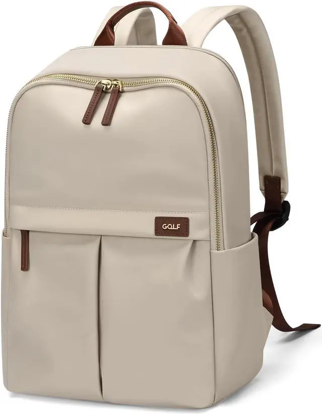 Main image of GOLF SUPAGS Laptop Backpack with Separate Laptop Compartment Water Resistant Computer Backpacks Fits 15 Inch Notebook Travel Work Bags for Women (Apricot)