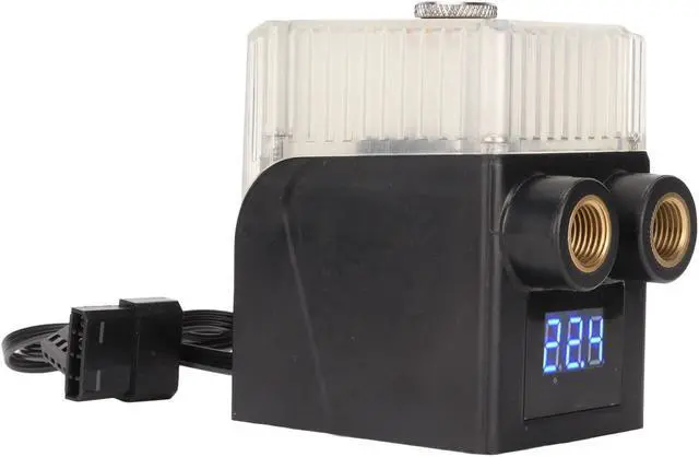 Main image of CPU Reservoir, G1/4" Thread PC Water Cooling Pump 12V 450L/H with Temperature Display Computer Water Cooling System Heat Exchanger Tool(Black)
