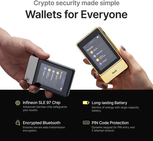Alt view image 3 of 5 - SecuX Neo X - Crypto Wallet w/Intuitive Touchscreen, Bluetooth & USB-C, Manage Bitcoin, Ethereum, NFTs, Tokens, & Cryptocurrency with Military-Grade Security and User-Friendly Interface