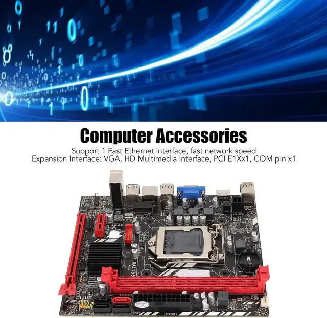 Alt view image 3 of 5 - DDR3 Motherboard B75M 16G Memory with VGA, Support for Core I7 I5 I3, Interface